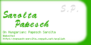 sarolta papesch business card